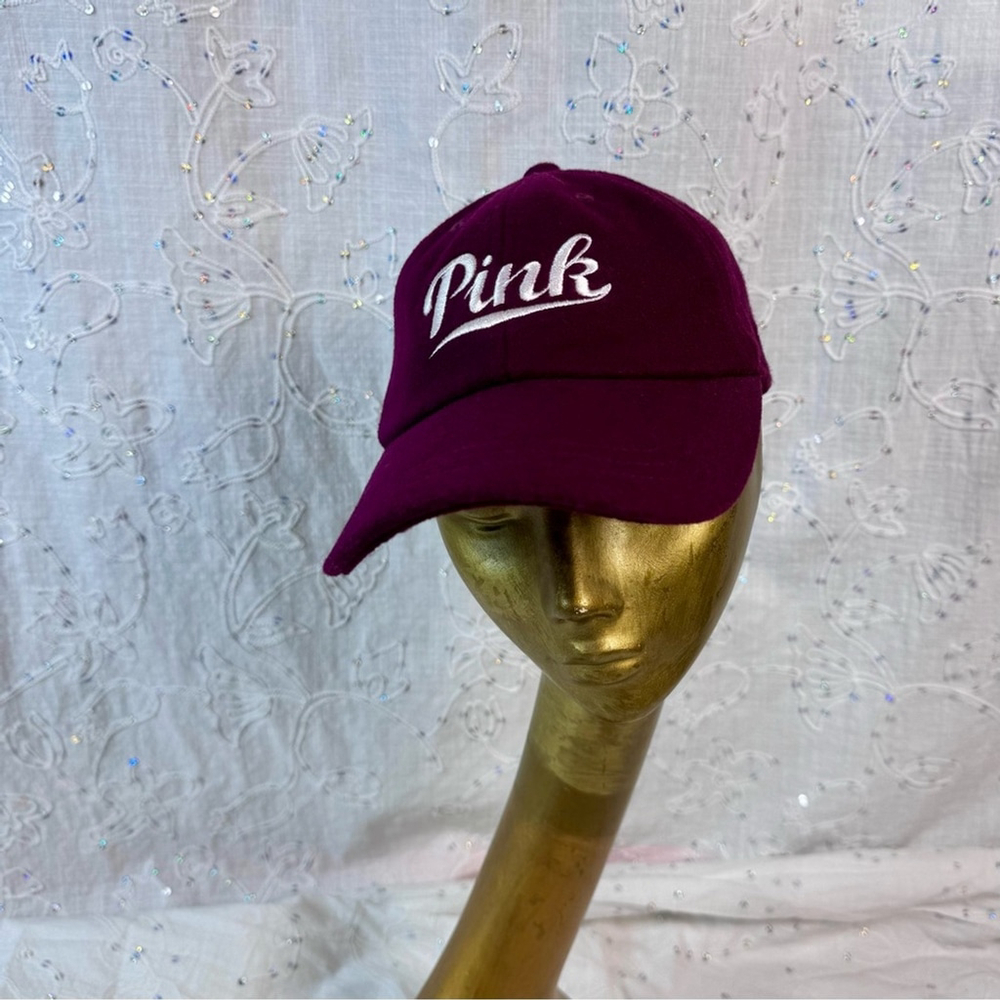 Victoria's Secret PINK Wool Blend Baseball Hat – Purple Wool-Felt Adjustable Cap